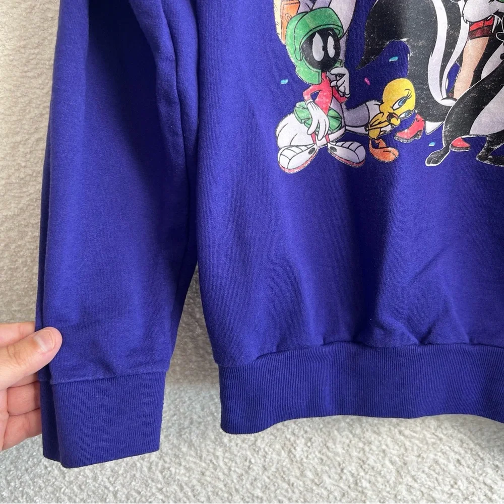 Looney Tunes WB‎ 1997 Vintage Rare Kids Purple Sweatshirt Music Size Large 10/12